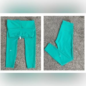 Lululemon Size 6 Wunder Train 25” Kelly Green leggings, NWOT